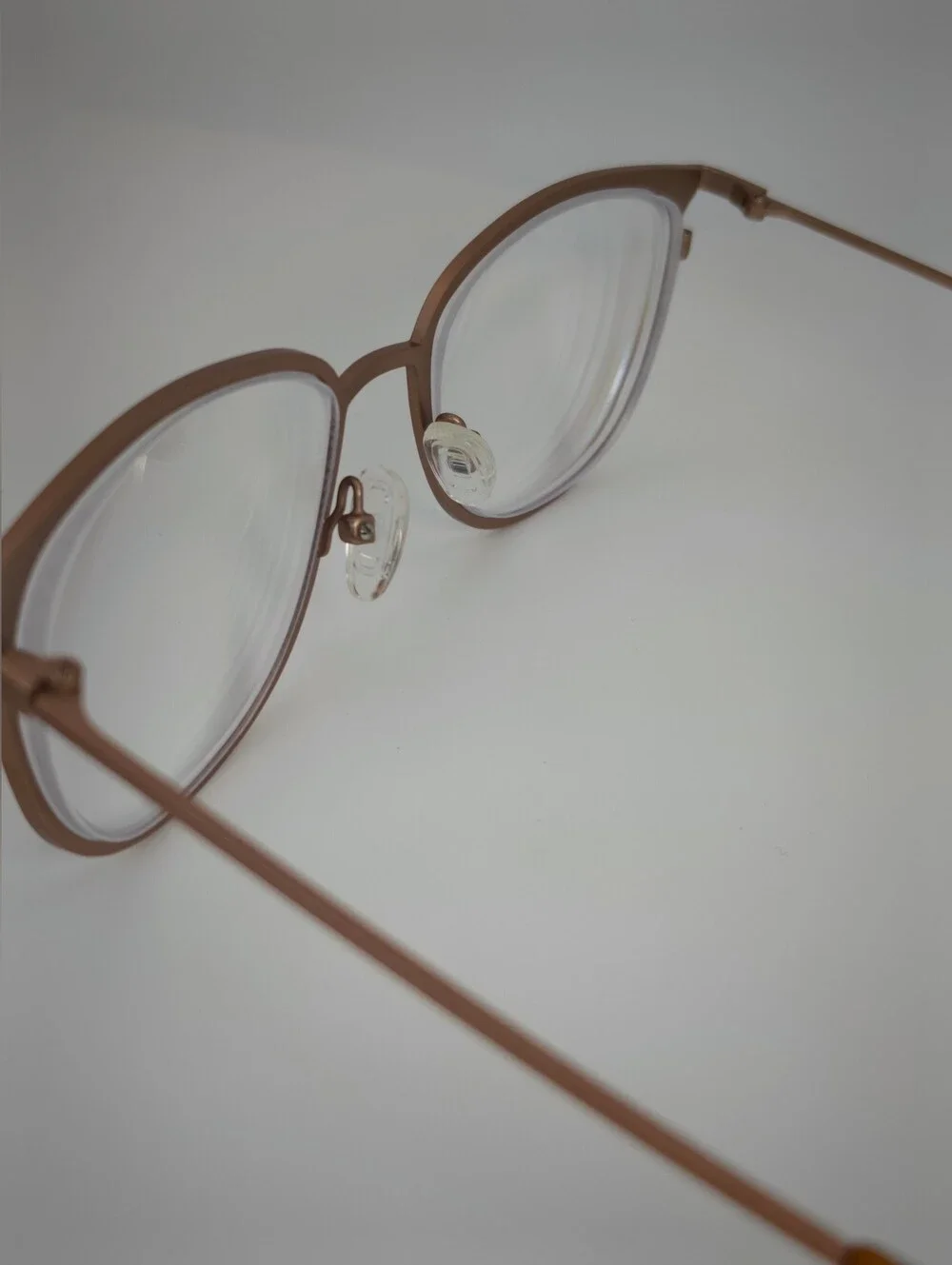 Anne Klein AK 5053. Rose Gold Cat-Eye Stainless Steel Glasses.
